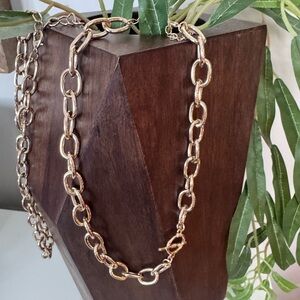 A New Day (2) Elegant Gold Chain Choker Necklaces